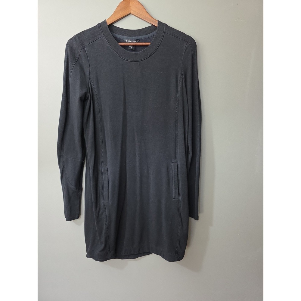 Athleta Balance Dress Women's Small Black‎ Pockets Athleisure Minimal Workout
